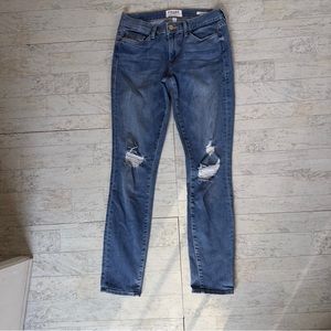 Frame low waist skinny jeans